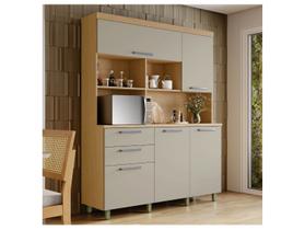 Armário de Cozinha Compacta Nesher Nobreza com Balcão 5 Portas 2 Gavetas 100% MDF