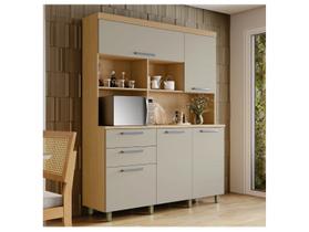 Armário de Cozinha Compacta Nesher Nobreza com Balcão 5 Portas 2 Gavetas 100% MDF