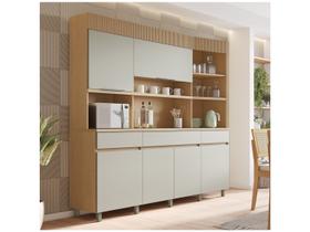 Armário de Cozinha Compacta Nesher Realeza com Balcão 100% MDF 6 Portas 3 Gavetas