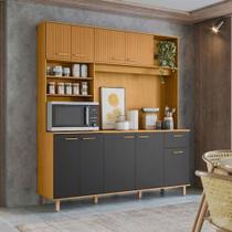 Armário de Cozinha Compacta Poliman Móveis Núria 9 Portas 1 Gaveta