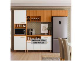 Armário de Cozinha Compacta Poliman Sicilia 7 portas com Nicho para Forno Armário de Cozinha Compacta Poliman Sicilia 7 portas com Nicho para Forno