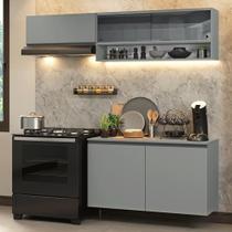 Armário De Cozinha Compacta Suspenso Nice Madesa 08 Cinza Armário De Cozinha Compacta Suspenso Nice Madesa 08 Cinza