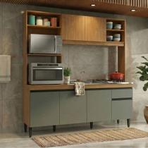 Armário de Cozinha Compacta Tóquio 180cm 6 Portas com Torre Quente Menu Móveis