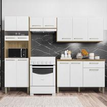 Armário De Cozinha Compacta Versalhes Freijó Supremo 12 Portas, 1 Gaveta E Balcão Com Tampo - Kits Paraná Armário De Cozinha Compacta Versalhes Freijó Supremo 12 Portas, 1 Gaveta E Balcão Com Tampo - Kits Paraná