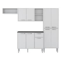 Armário de Cozinha Compacta Xangai 9 Portas Multimóveis Branco Armário de Cozinha Compacta Xangai 9 Portas Multimóveis Branco