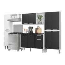 Armário de Cozinha Compacta Xangai Classic Multimóveis Branco/Preto
