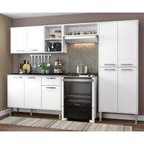 Armário de Cozinha Compacta Xangai Multimóveis VM2840 Branco/Preto