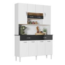 Armário de Cozinha Compacto 8 Portas 2 Gavetass com Nicho Vogue Kits Paraná Armário de Cozinha Compacto 8 Portas 2 Gavetass com Nicho Vogue Kits Paraná