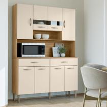 Armário de Cozinha Compacto 8 Portas 2 Gavetass com Nicho Vogue Kits Paraná
