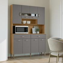 Armário de Cozinha Compacto 8 Portas 2 Gavetass com Nicho Vogue Kits Paraná
