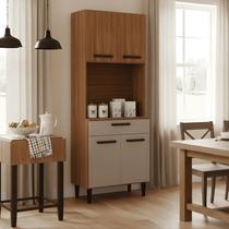 Armário De Cozinha Compacto Malu 4 Portas 1 Gaveta Multiuso