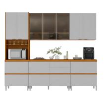 Armário De Cozinha Completa 10 Portas 6 Gavetas Lais Madeirado/Fendi