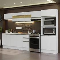 Armário de Cozinha Completa 100% MDF 310 cm Branco Smart 02 XA