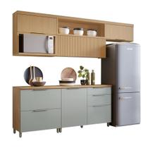 Armário De Cozinha Completa 100% MDF 5 Portas 4 Gavetas Mariah Nesher