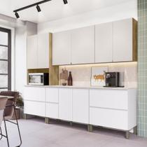 Armário de Cozinha Completa 11 Portas 4 Gavetas com Balcão Art Armário de Cozinha Completa 11 Portas 4 Gavetas com Balcão Art