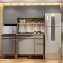 Armário de Cozinha Completa 120 com Balcão para pia 9 Portas Line