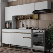 Armário de Cozinha Completa 150 com Balcão para pia 9 Portas Line Armário de Cozinha Completa 150 com Balcão para pia 9 Portas Line