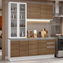 Armário De Cozinha Completa 190cm Glamy Madesa Branco Rustic Armário De Cozinha Completa 190cm Glamy Madesa Branco Rustic