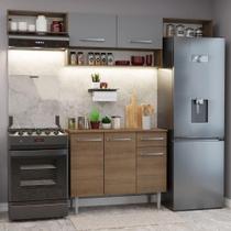 Armário De Cozinha Completa 225cm Rustic/cinza Emilly Madesa 01 Rustic/cinza Armário De Cozinha Completa 225cm Rustic/cinza Emilly Madesa 01 Rustic/cinza