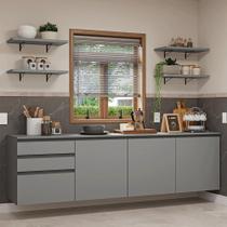Armário de Cozinha Completa 240cm Suspensa Nice Madesa 10