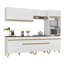 Armário de Cozinha Completa 252cm Veneza Multimóveis V3713 Armário de Cozinha Completa 252cm Veneza Multimóveis V3713