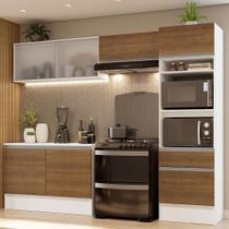 Armário De Cozinha Completa 260cm Branco Branco Armário De Cozinha Completa 260cm Branco Branco