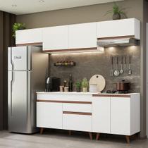 Armário de Cozinha Completa 260cm Branco Reims Madesa 10 Armário de Cozinha Completa 260cm Branco Reims Madesa 10