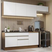 Armário de Cozinha Completa 260cm Rustic/Branco Glamy Madesa 03