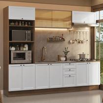 Armário De Cozinha Completa 270 Cm Rustic/branco Vik Madesa