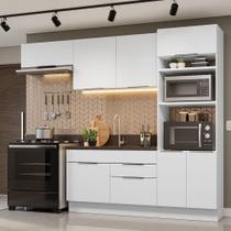 Armário de Cozinha Completa 270cm Branco Stella Madesa 10 Armário de Cozinha Completa 270cm Branco Stella Madesa 10
