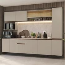 Armário de Cozinha Completa 280 cm Suspensa Crema Nice Madesa 05