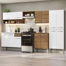 Armário De Cozinha Completa 293cm Com Pia Rustic/branco Emilly Madesa 09 Rustic/branco Armário De Cozinha Completa 293cm Com Pia Rustic/branco Emilly Madesa 09 Rustic/branco