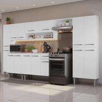 Armário De Cozinha Completa 325cm Branco Emilly Madesa 06 Armário De Cozinha Completa 325cm Branco Emilly Madesa 06