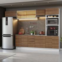 Armário De Cozinha Completa 330cm Branco/rustic Stella Madesa 04 Branco/rustic Armário De Cozinha Completa 330cm Branco/rustic Stella Madesa 04 Branco/rustic