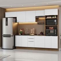 Armário De Cozinha Completa 330cm Rustic/branco Stella Madesa 05 Rustic/branco Armário De Cozinha Completa 330cm Rustic/branco Stella Madesa 05 Rustic/branco