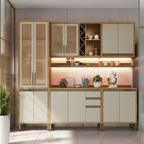 Armário de Cozinha Completa 5 Peças 12 Portas com Vidro e Tampo 100% MDF Barbados Espresso Móveis