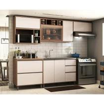 Armário De Cozinha Completa 5 Peças Com Vidro Reflecta
