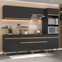 Armário de Cozinha Completa 5 peças MP3713 Veneza GB Multimóveis Preta