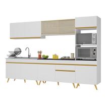 Armário de Cozinha Completa 5 peças MP3750 Veneza GW Multimóveis Branca Armário de Cozinha Completa 5 peças MP3750 Veneza GW Multimóveis Branca