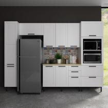Armario de Cozinha Completa 6 peças com Tampo MDF 310cm Grazi Tecnomobili
