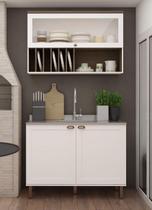 Armário de Cozinha Completa Americana 3 peças Eliza 34 Iluminata Genialflex