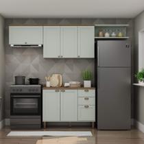 Armário de Cozinha Completa Americana 4 peças CB63 Iluminata Genialflex Armário de Cozinha Completa Americana 4 peças CB63 Iluminata Genialflex
