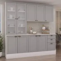 Armário de Cozinha Completa Americana 4 peças CM45 Iluminata Genialflex