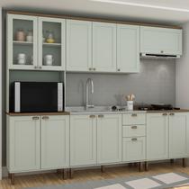 Armário de Cozinha Completa Americana 5 peças Ester 23 Iluminata Genialflex