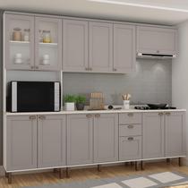 Armário de Cozinha Completa Americana 5 peças Ester 23 Iluminata Genialflex