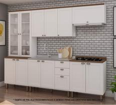 Armário de Cozinha Completa Americana 5 peças Marisa 16 Iluminata Genialflex