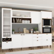 Armário de Cozinha Completa Americana 8 peças Liz 36 Iluminata Genialflex