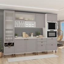 Armário de Cozinha Completa Americana 8 peças Liz 36 Iluminata Genialflex