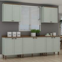 Armário de Cozinha Completa Americana 8 peças Liz 37 Iluminata Genialflex
