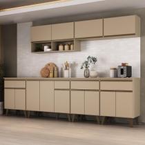 Armário de Cozinha Completa Atlanta Nolan Carraro Amêndoa Armário de Cozinha Completa Atlanta Nolan Carraro Amêndoa